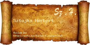 Sztojka Herbert névjegykártya